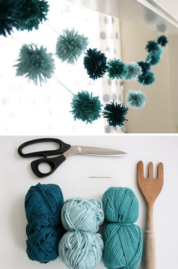 25 DIY Yarn Crafts - Tutorials & Ideas for Your Home Decoration 2017