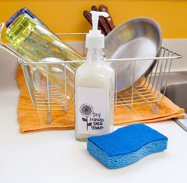 Homemade Liquid Dish Soap. Get the recipe