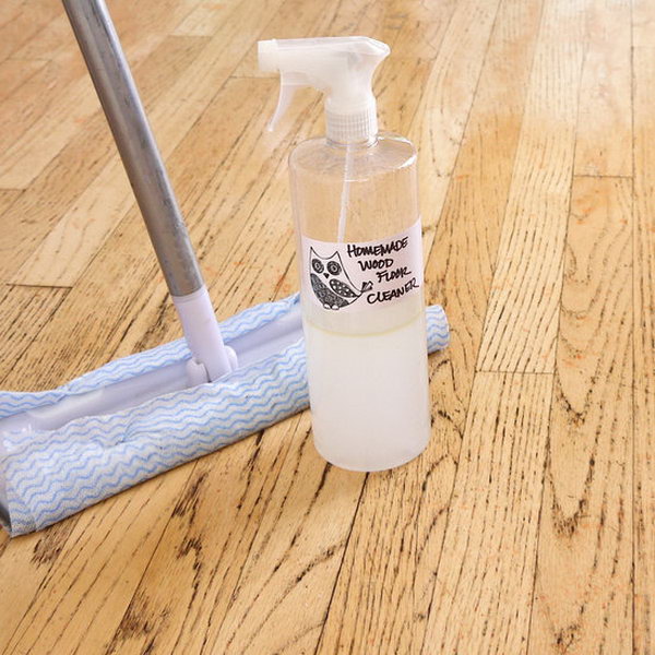 Homemade Wood Floor Cleaner. See the steps