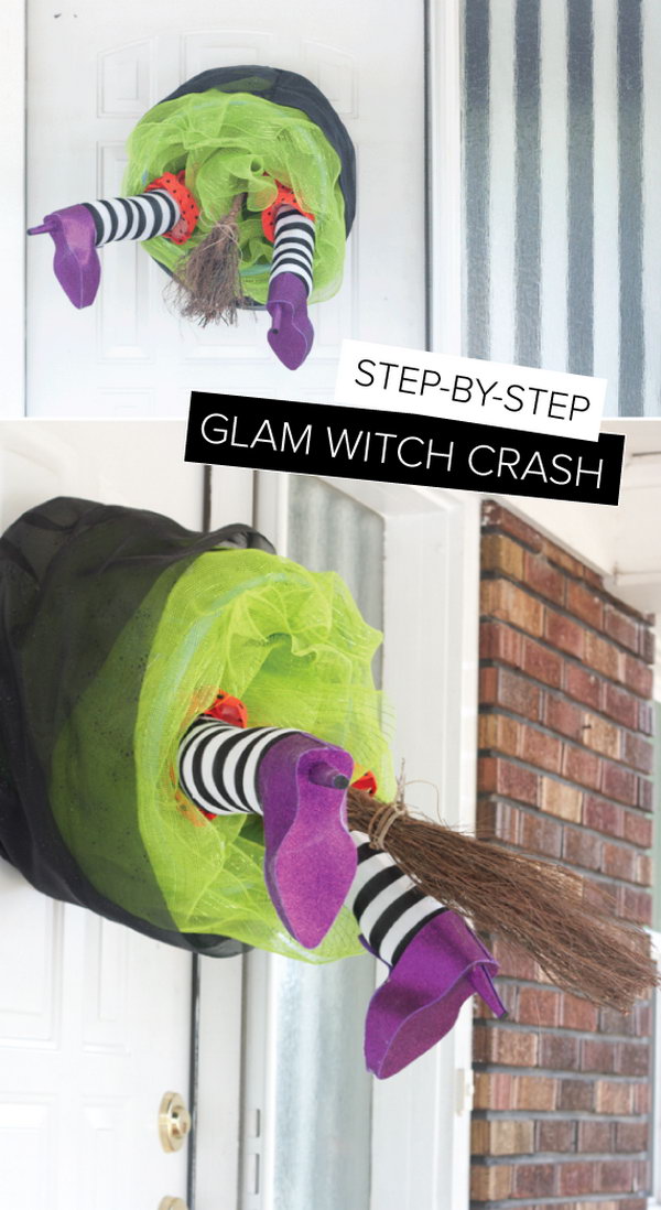 DIY Witch Crash Wreath.