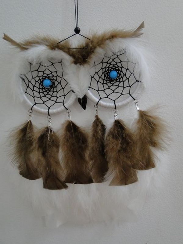 DIY Cute Owl Dream Catcher . 