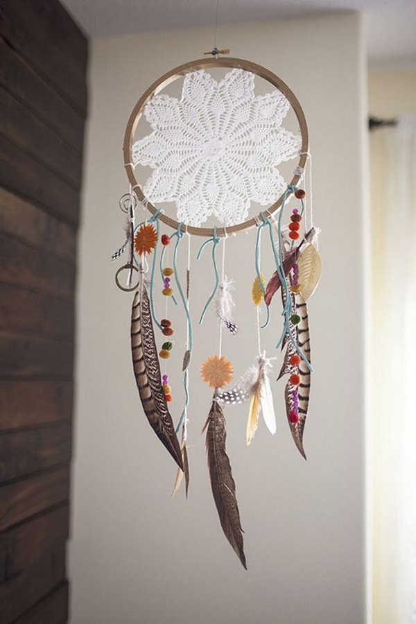DIY Boho Dream Catcher for Baby Nursery.