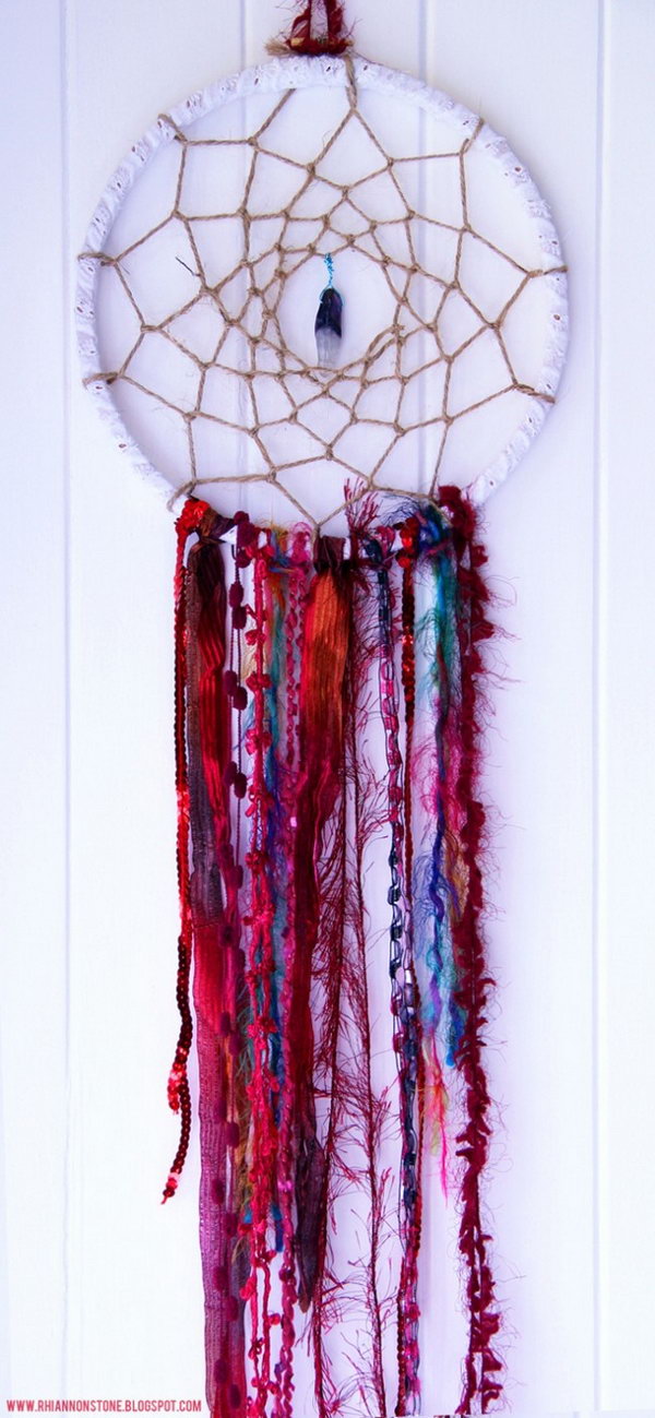 DIY Crystal Dream Catcher. 