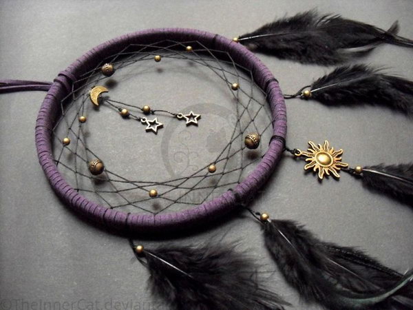 DIY Midnight Universe Dream Catcher. 