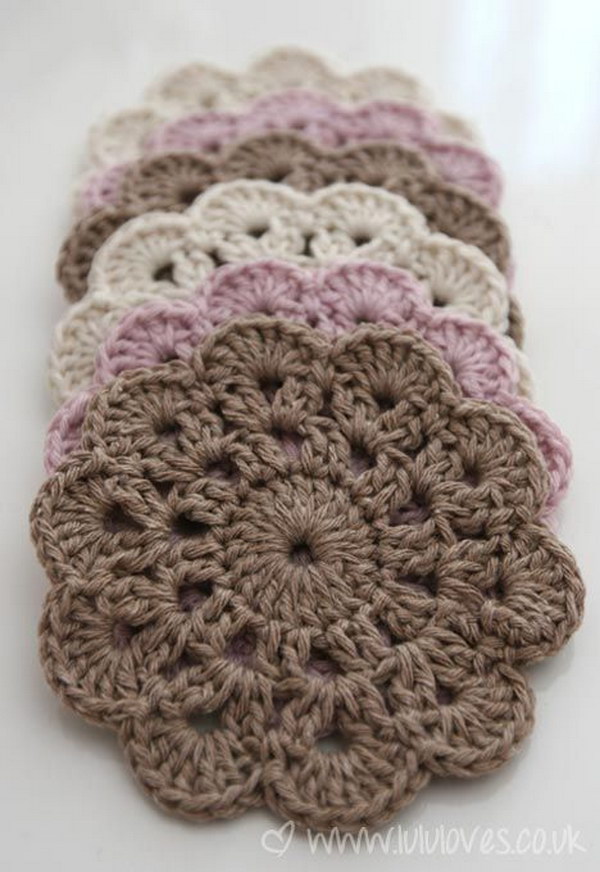 Beautiful Crochet Coasters. 