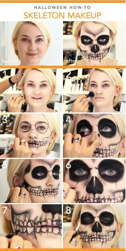Creepy Skeleton Look Makeup Tutorial 