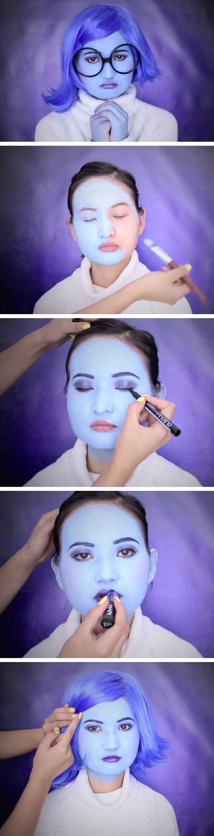 Inside Out Sadness Makeup Tutorial 
