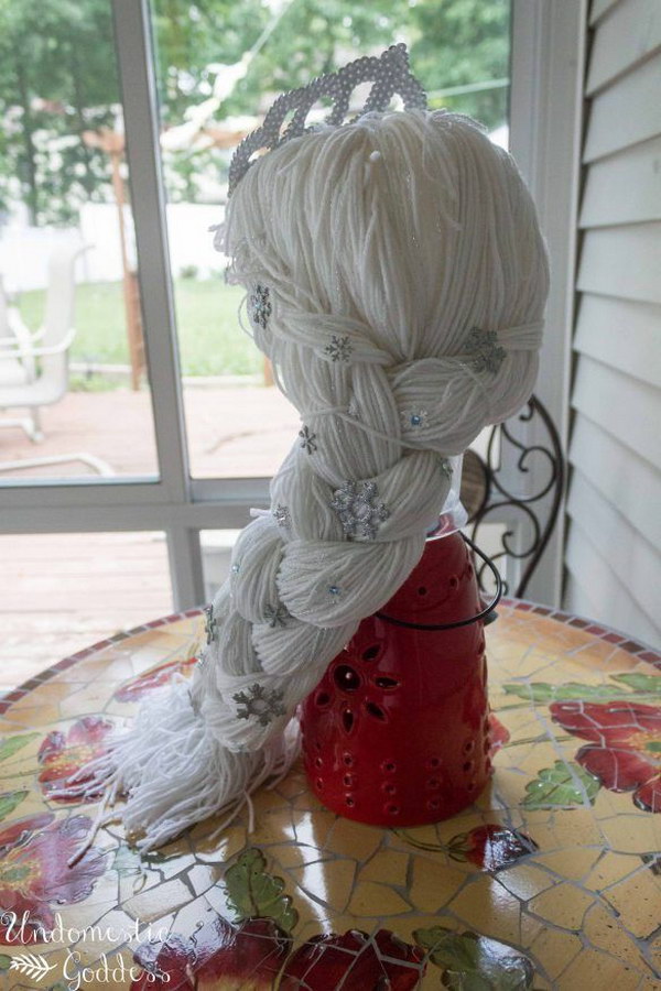 DIY Frozen Wig Hat. Easy to make!