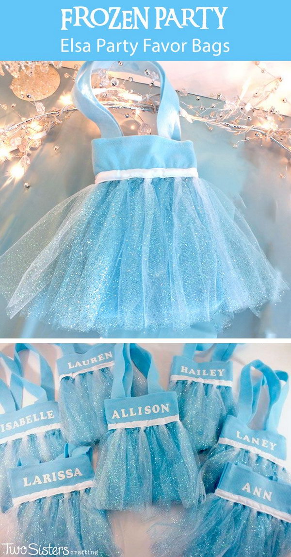 DIY Frozen Party Favor Bags. 