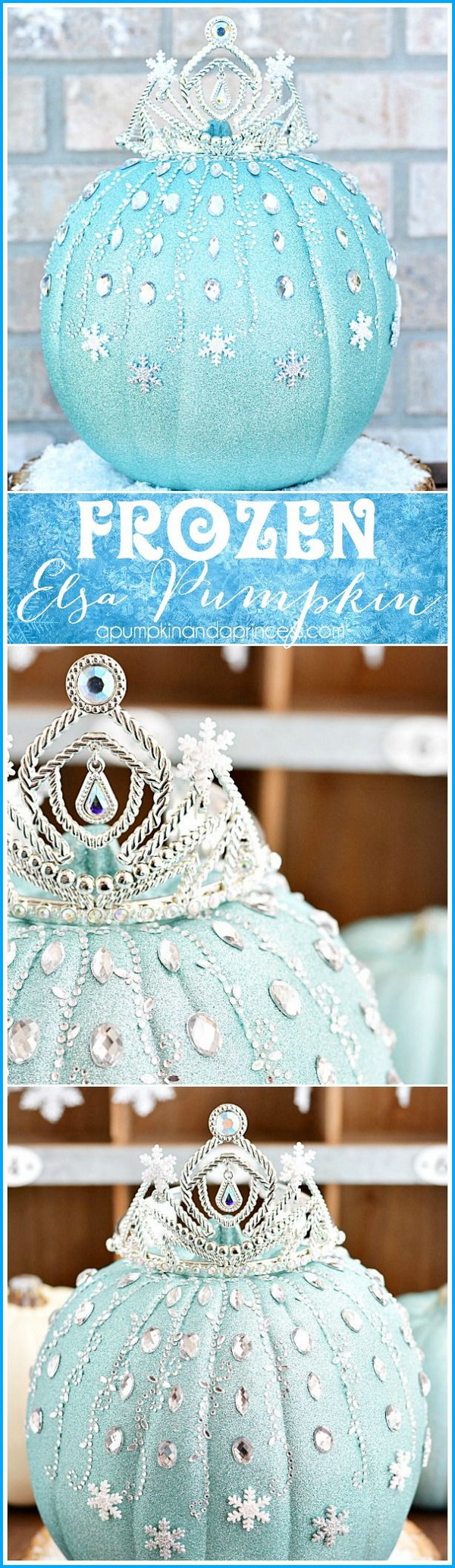 DIY Frozen Elsa Pumpkin. 