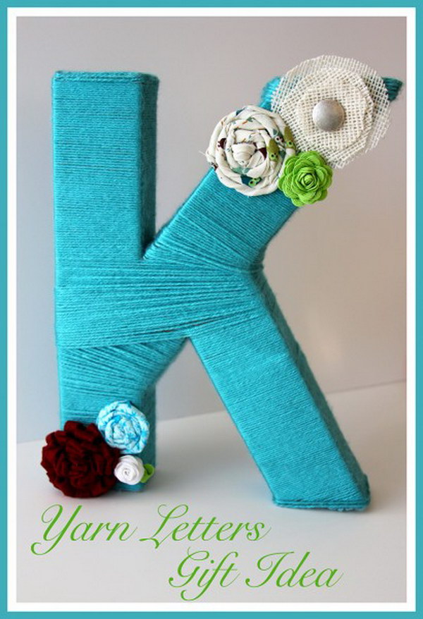DIY Yarn Wrapped Letters