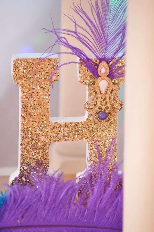 DIY Beautiful  Glitter Table Numbers