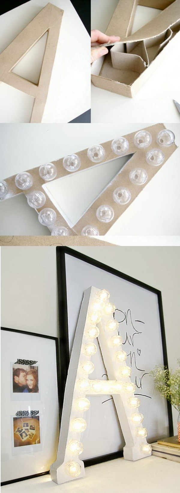 DIY Marquee Letters from Cardboard.