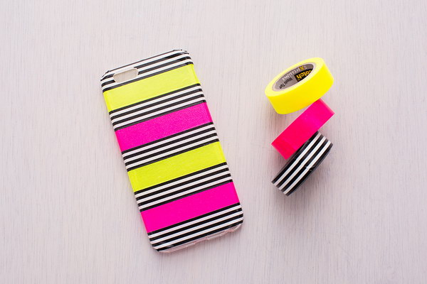 DIY Washi Tape iphone Case.