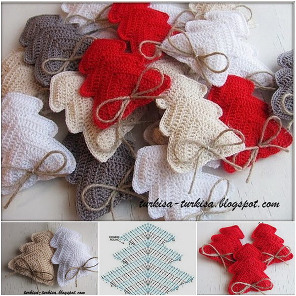 DIY Crochet Christmas Tree Ornament. 