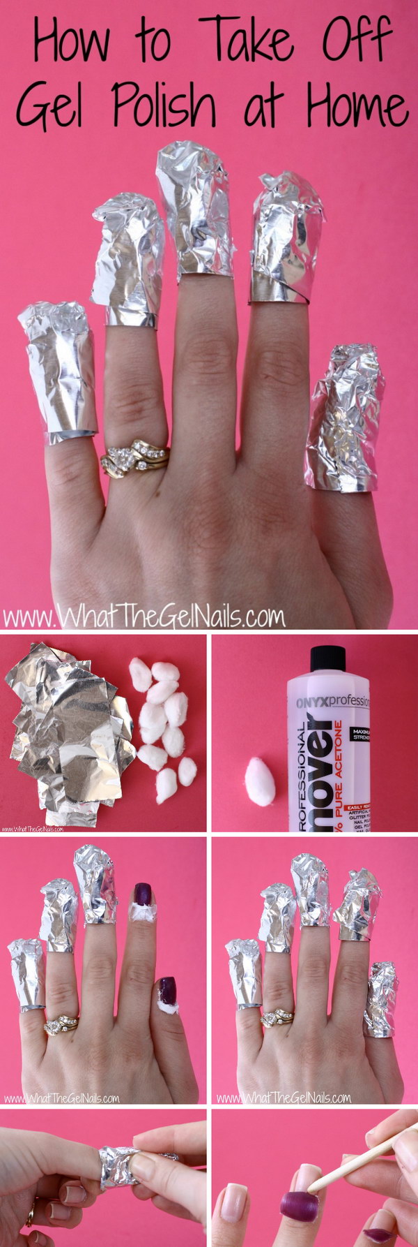 Easy DIY Way to Take off Gel Nail Polish at Home. 