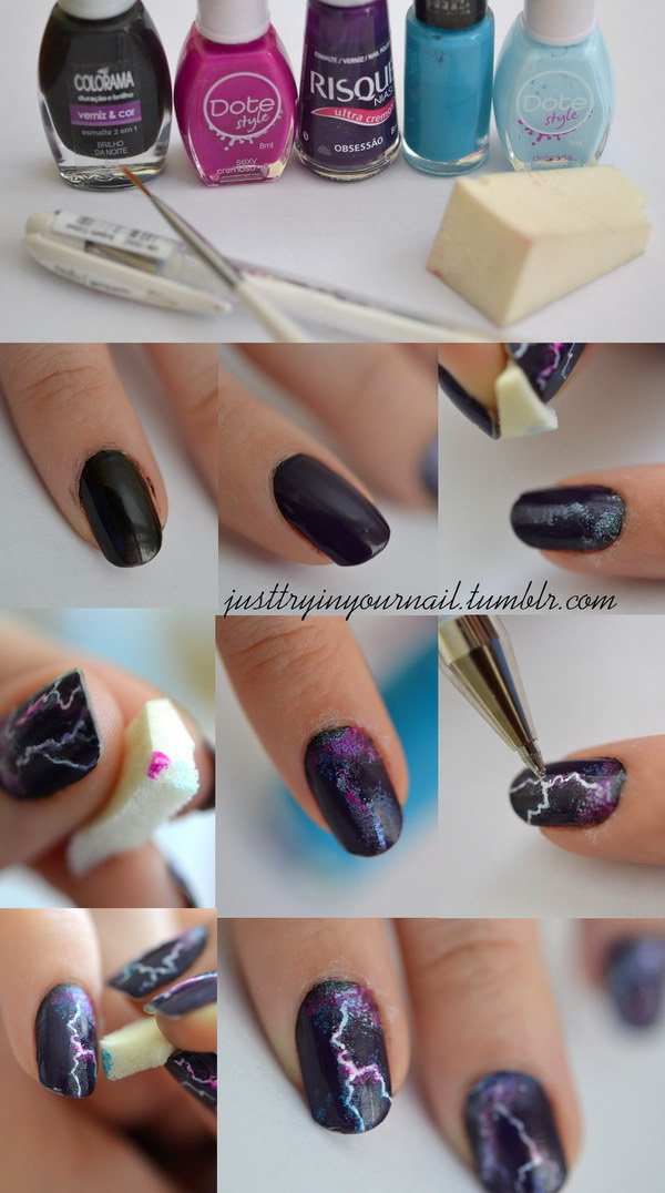 Charming Halloween Stitch Nails Images