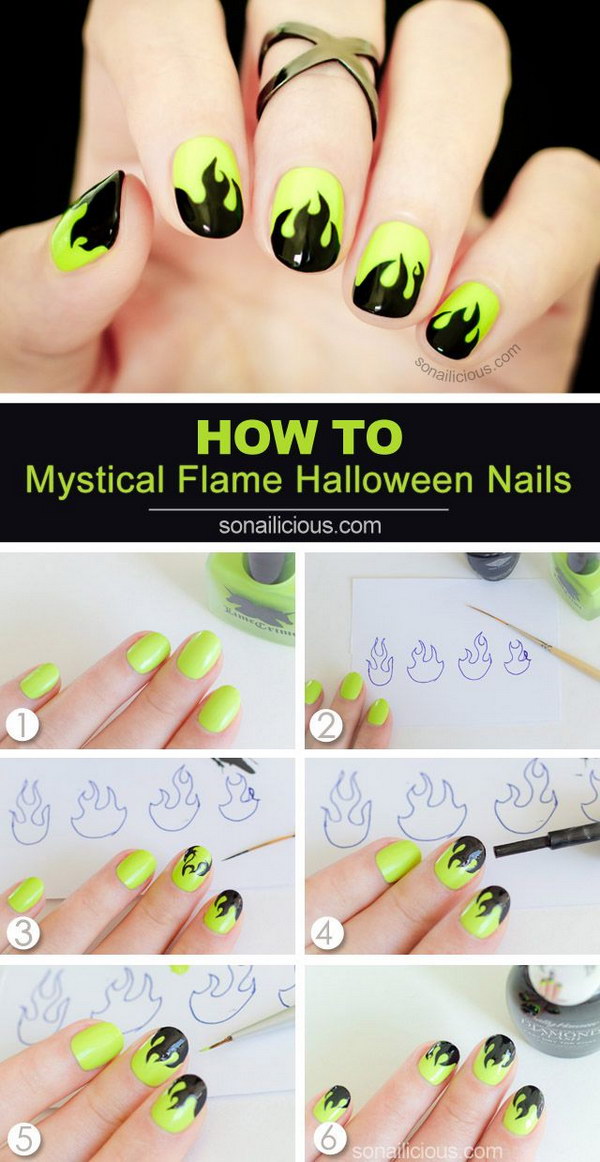 20 Step By Step Halloween Nail Art Design Tutorials 2017