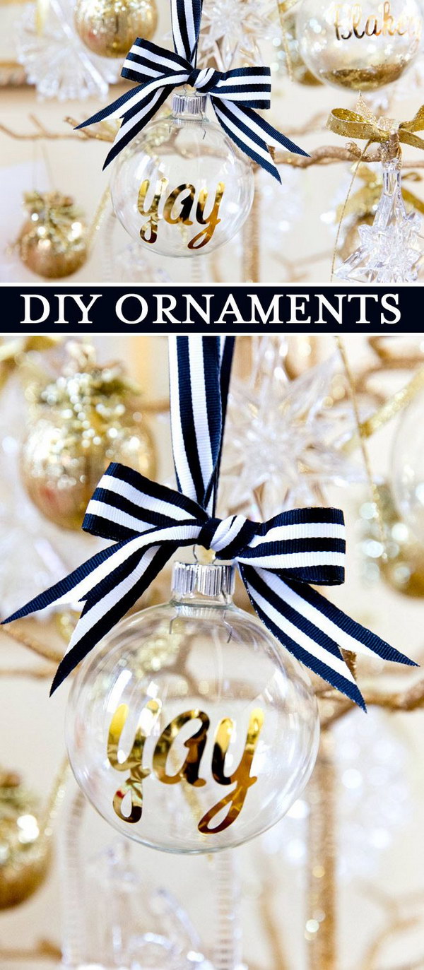 DIY Personalized Ornaments For Christmas