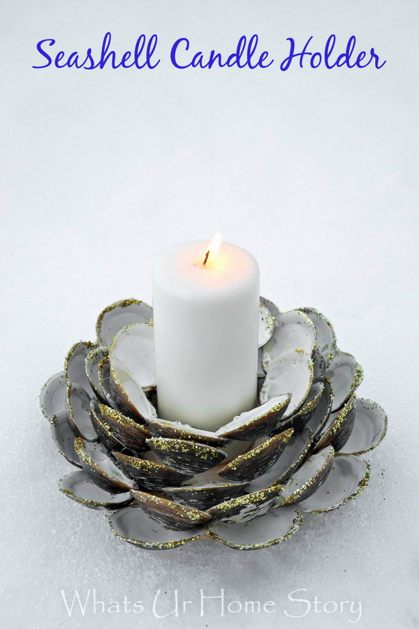 DIY Clam Shell Candle Holder