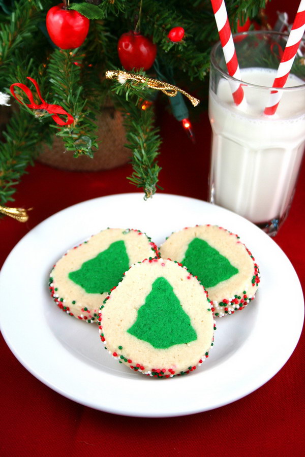 Slice ‘n’ Bake Christmas Tree Cookies.
