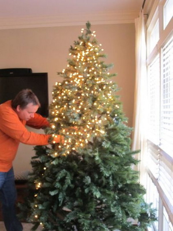 How to String the Lights on the Tree Tutorial