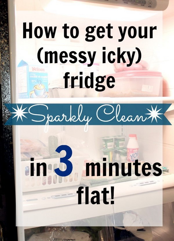 3 Minute Fridge Clean Up. 