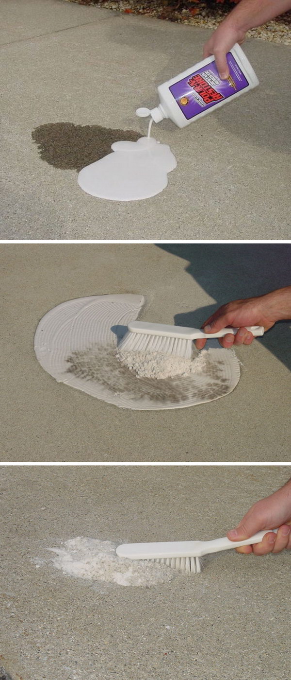 Cleaning Oil Stains on Your Driveway Easily.