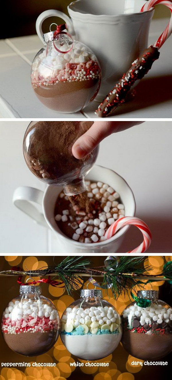 Hot Cocoa Mix Ornaments.