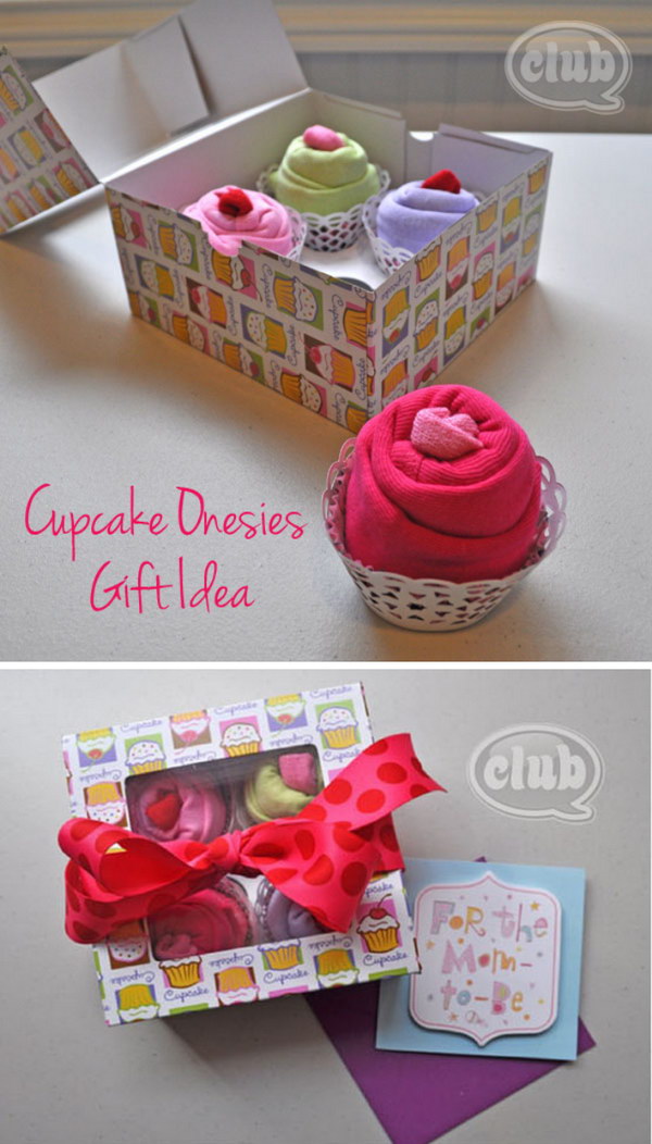 Cupcake Onesies Gift Basket.
