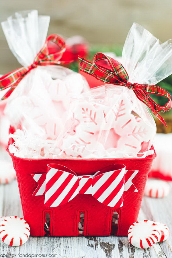 DIY Peppermint Soap Gift Idea.