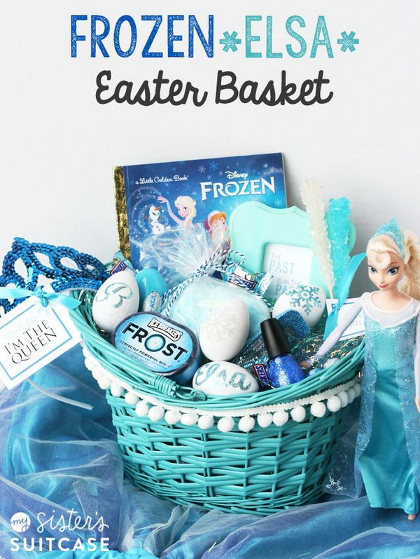 Frozen Elsa Easter Gift Basket.