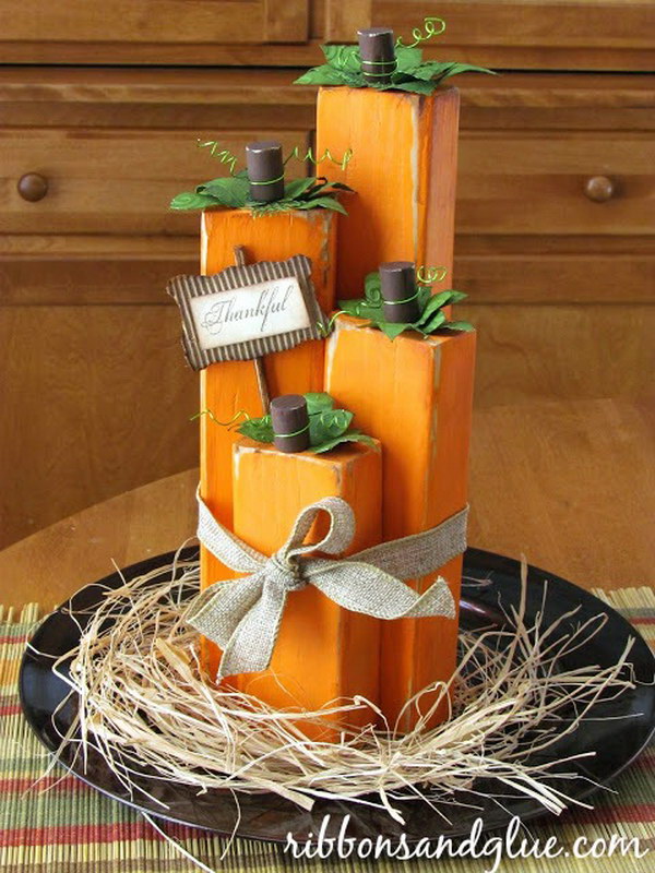 Wood Block Pumpkins.