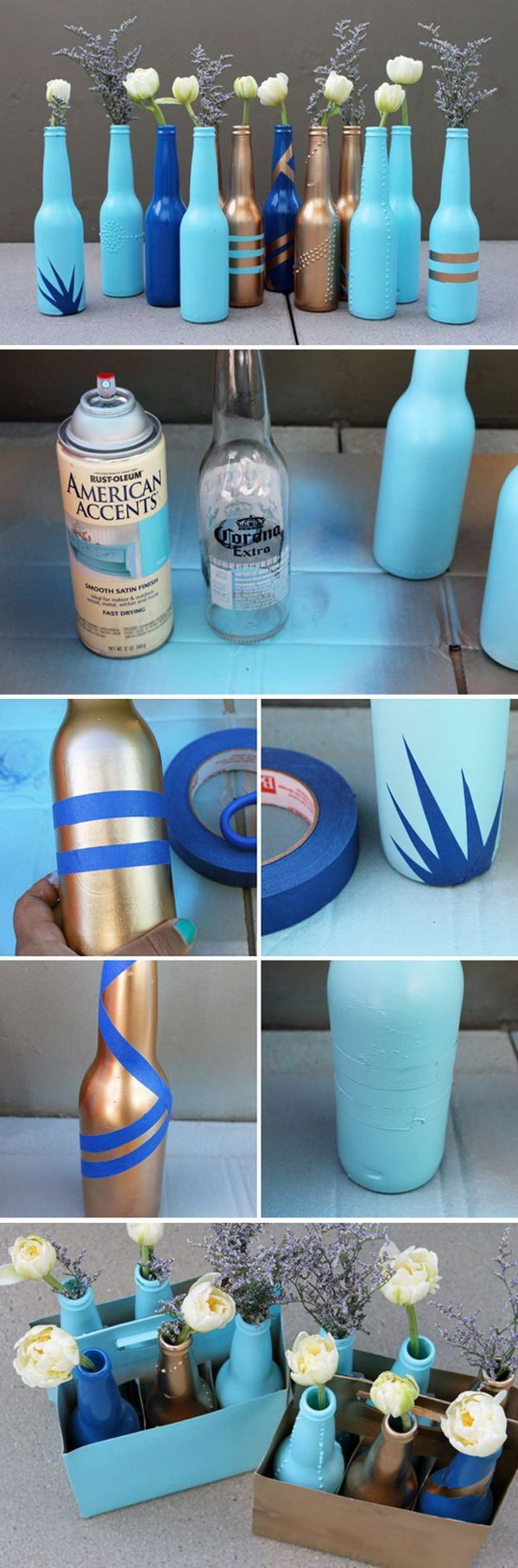 Beer Bottle Bud Vases.