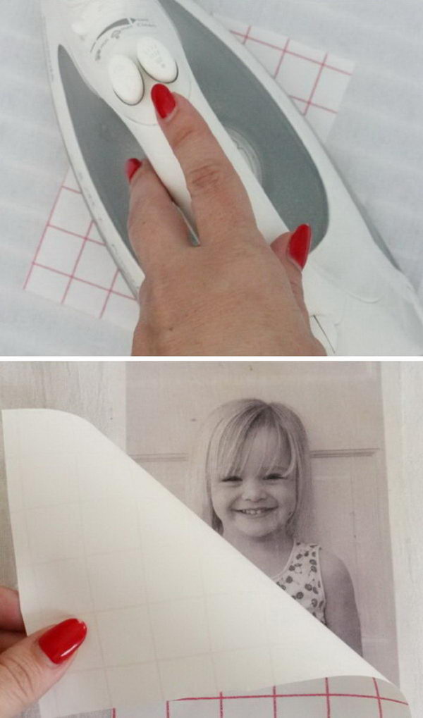 This easy embroidered photo would be a fantastic Christmas gift for grandparents!