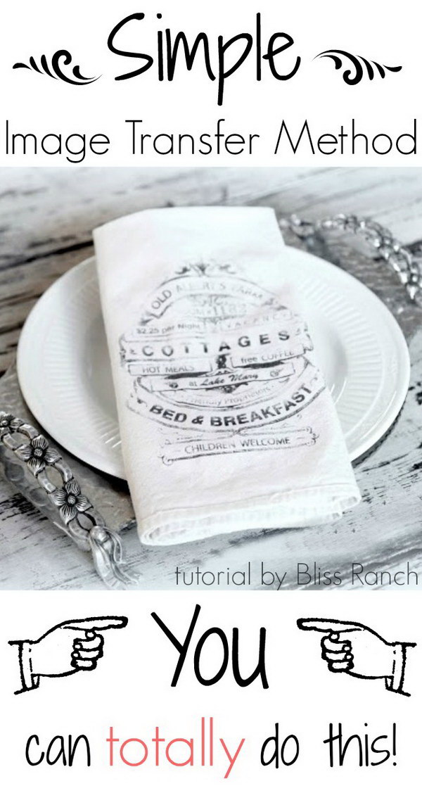 DIY Dinner Napkin Image Transfer Using Citrasolv Method.