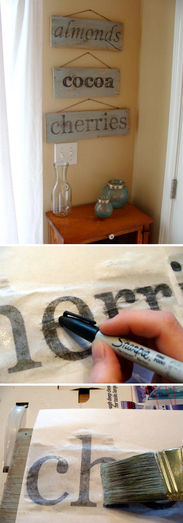 Vintage Looking Painted Sign From Salvaged Wood.