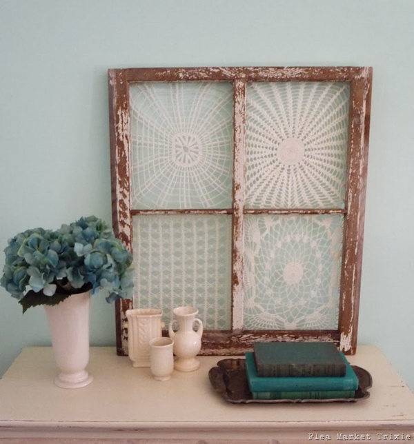 Repurposed Vintage Doilies and Frames. Get the tutorial 