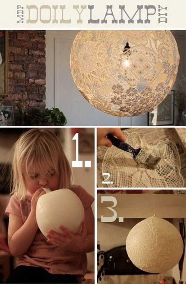 DIY Doily Lamp 