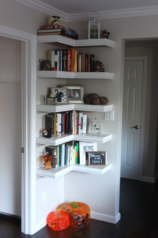 Use the between Doors Corner for Shelving.