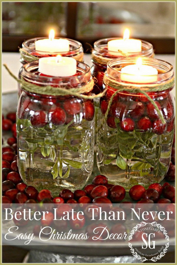 15 Easy Mason Jar Christmas Decorations You Can Make 