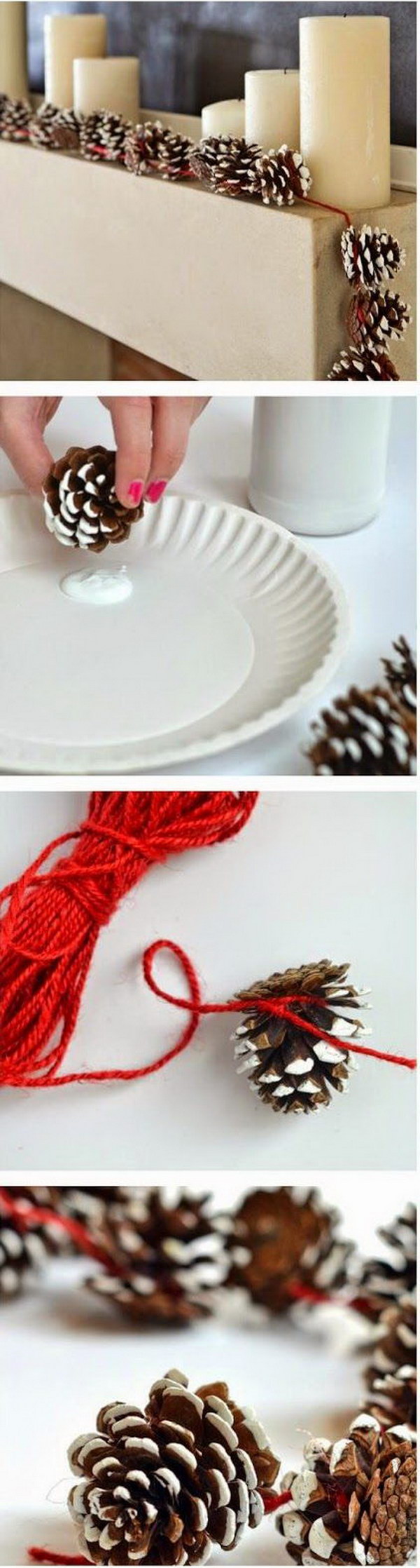 DIY Pinecone Garlands