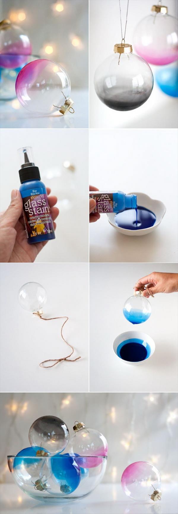 DIY Ombre Ornaments. 