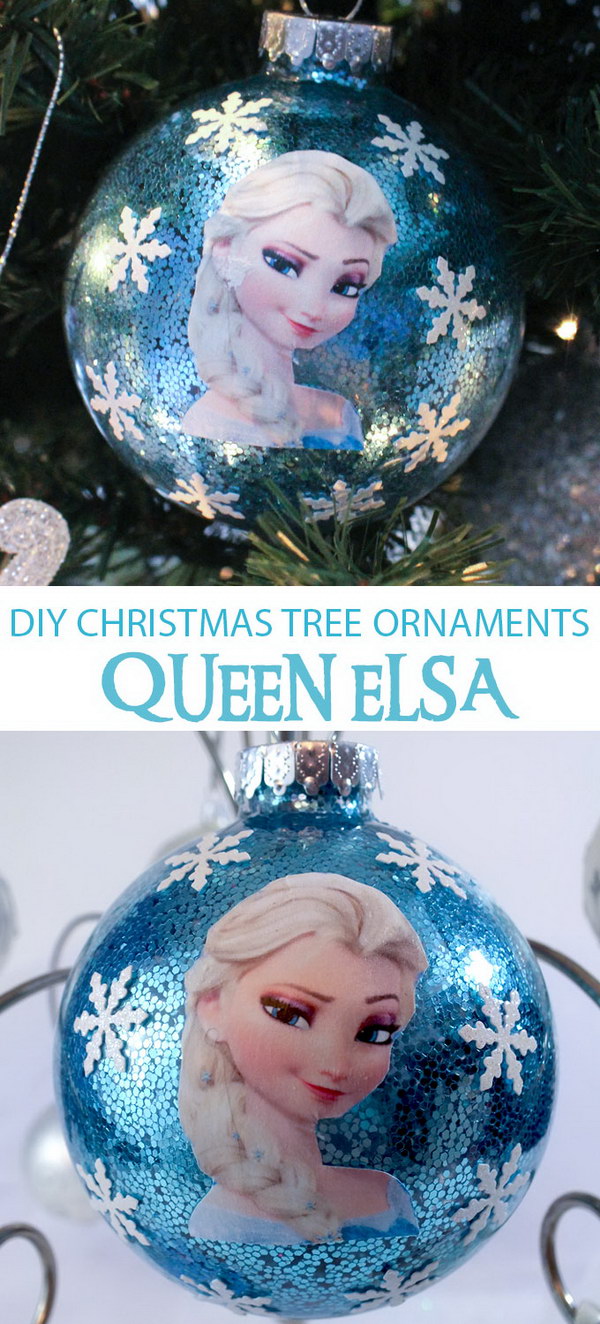 DIY Frozen Christmas Ornaments. 