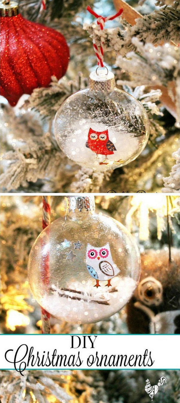 DIY Christmas Glass Ornaments. 