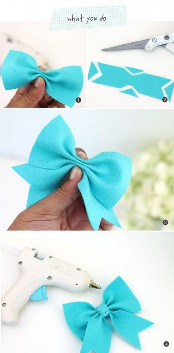 No Sew Felt Hairbow 