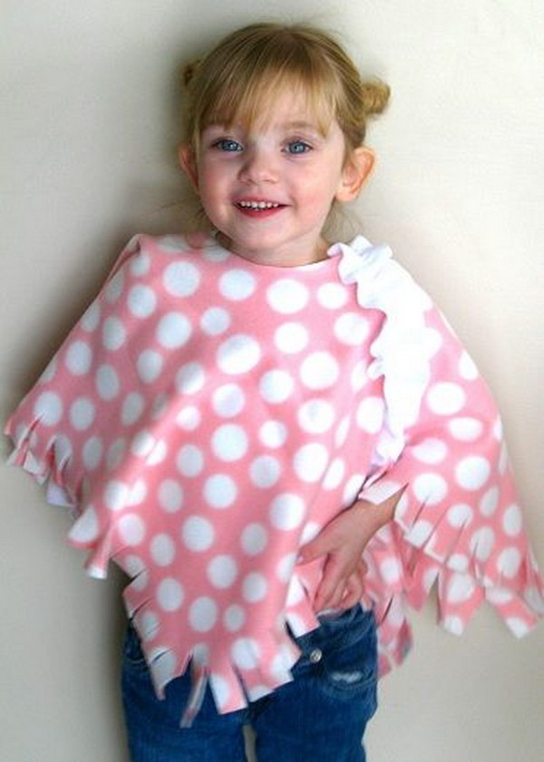 No Sew Toddler Poncho 