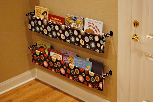 No Sew Fabric Book Storage 