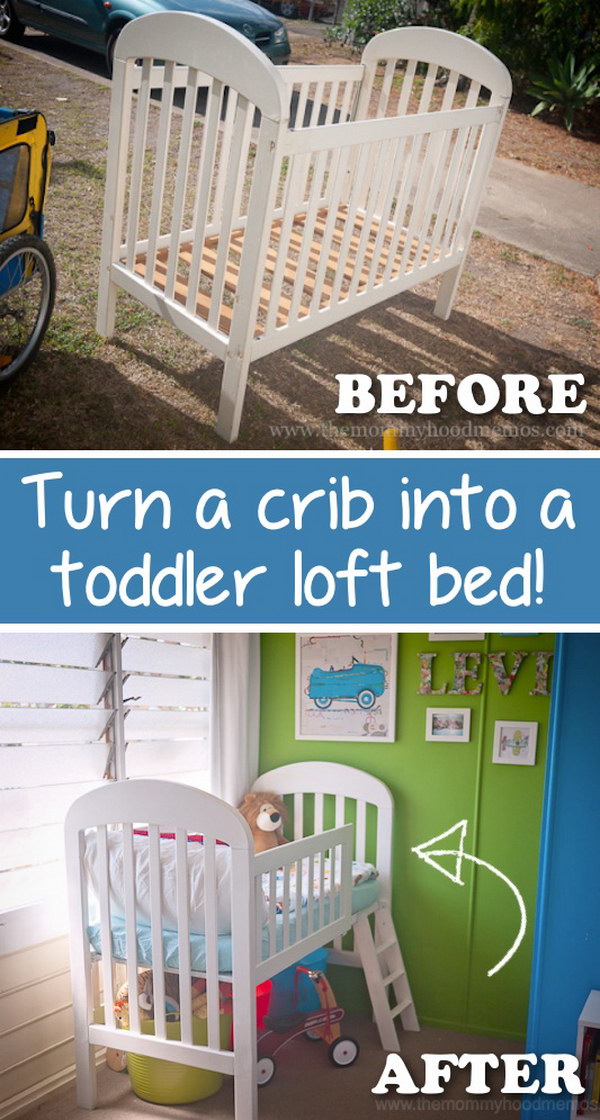 Turn a Crib to a Toddler Loft Bed