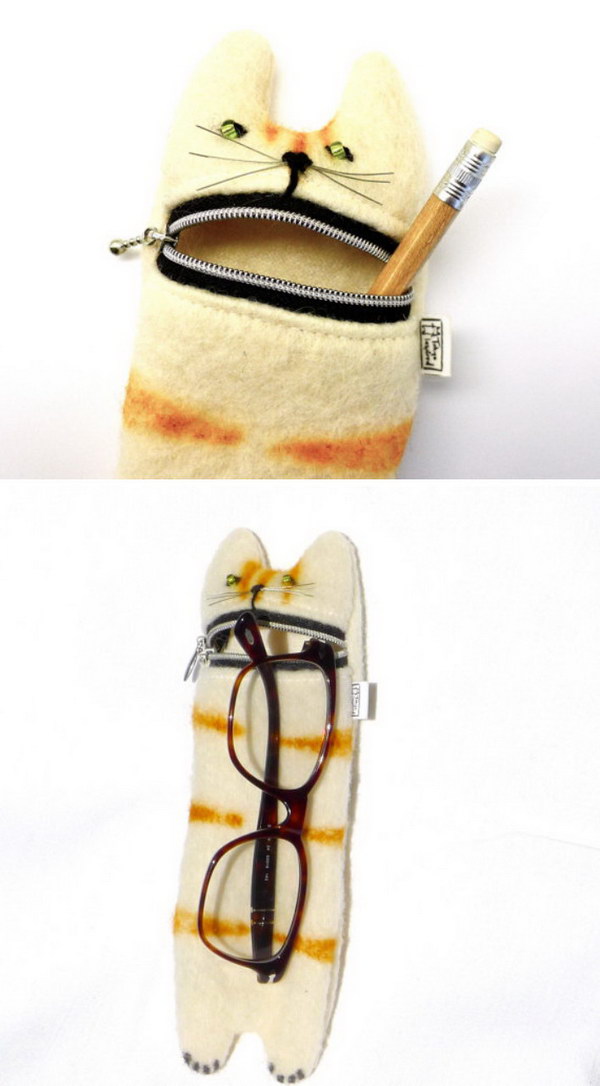 Cat Pencil or Eyeglass Case.